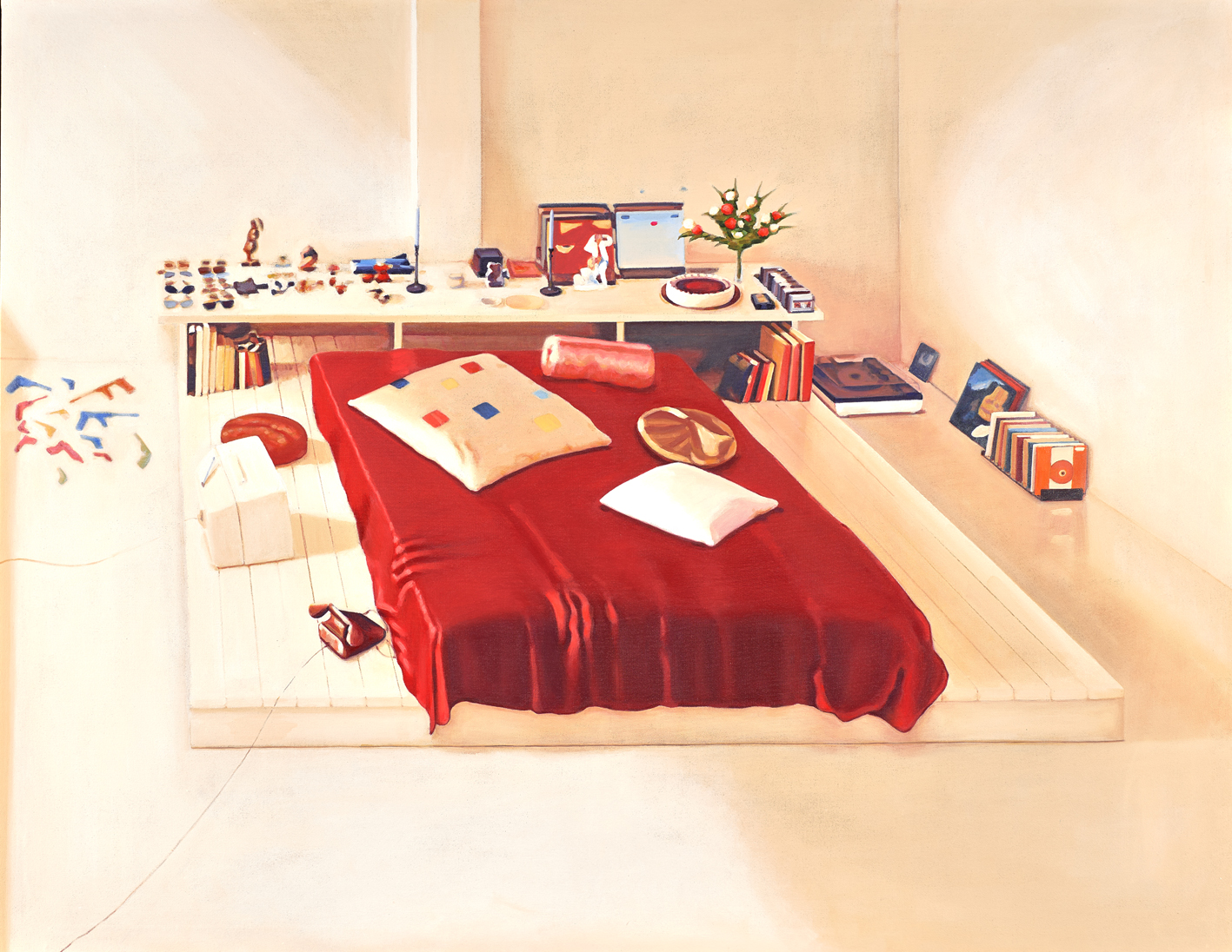 09.Martin Kippemberger, cama. 2021. Acrílico/tela. 114 x 146 cm.