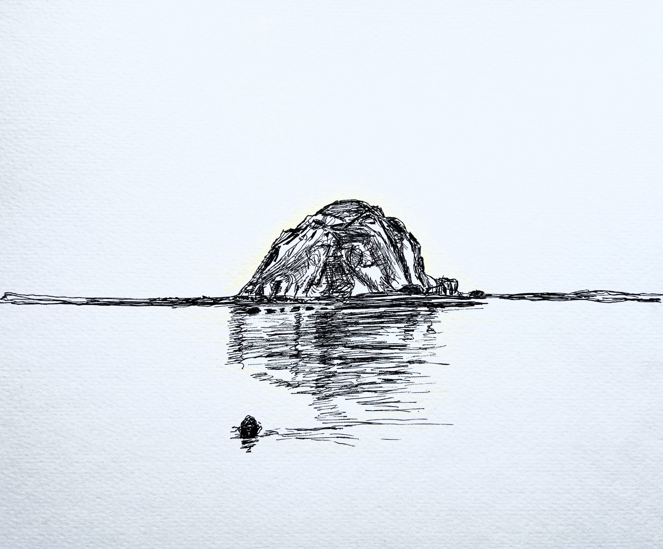 Alicia Jiménez. Espejo, 2023. lápices y tinta sobre papel. 29,7 x 42 cm.