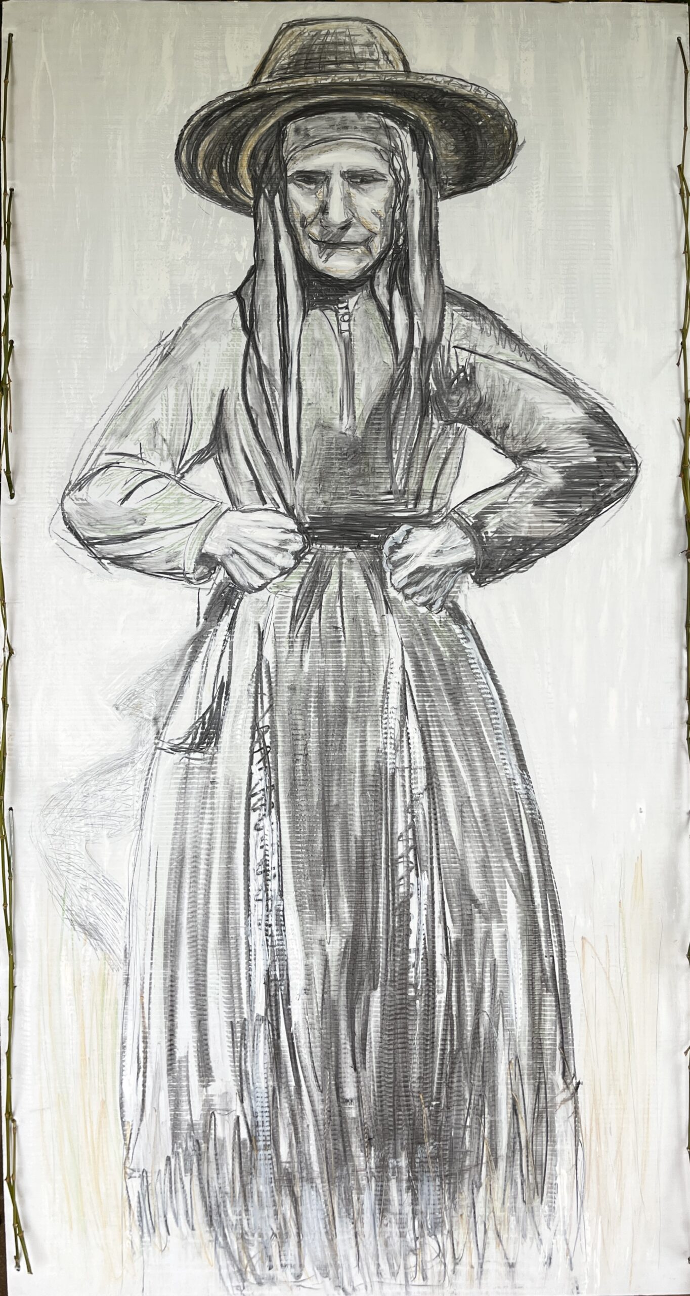 Alicia Jiménez Fausta (1960 - 2024) Técnica mixta 170 x 90 cm